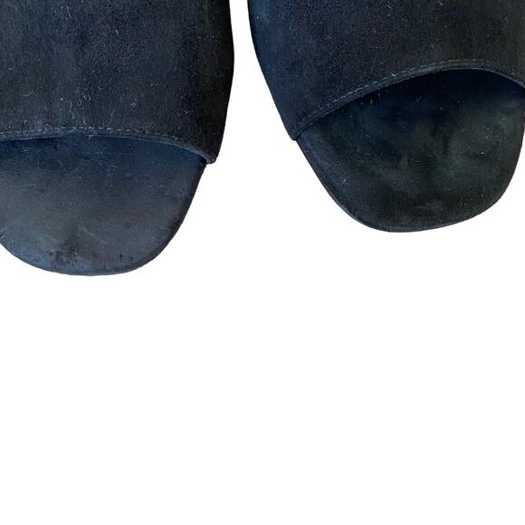 Vince Black Tanay Suede Leather Slide Mule Block Heel size 9 - Picture 5 of 11